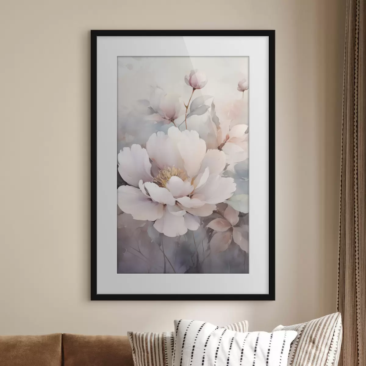 Poster Fleurs aériennes aux teintes claires f49376