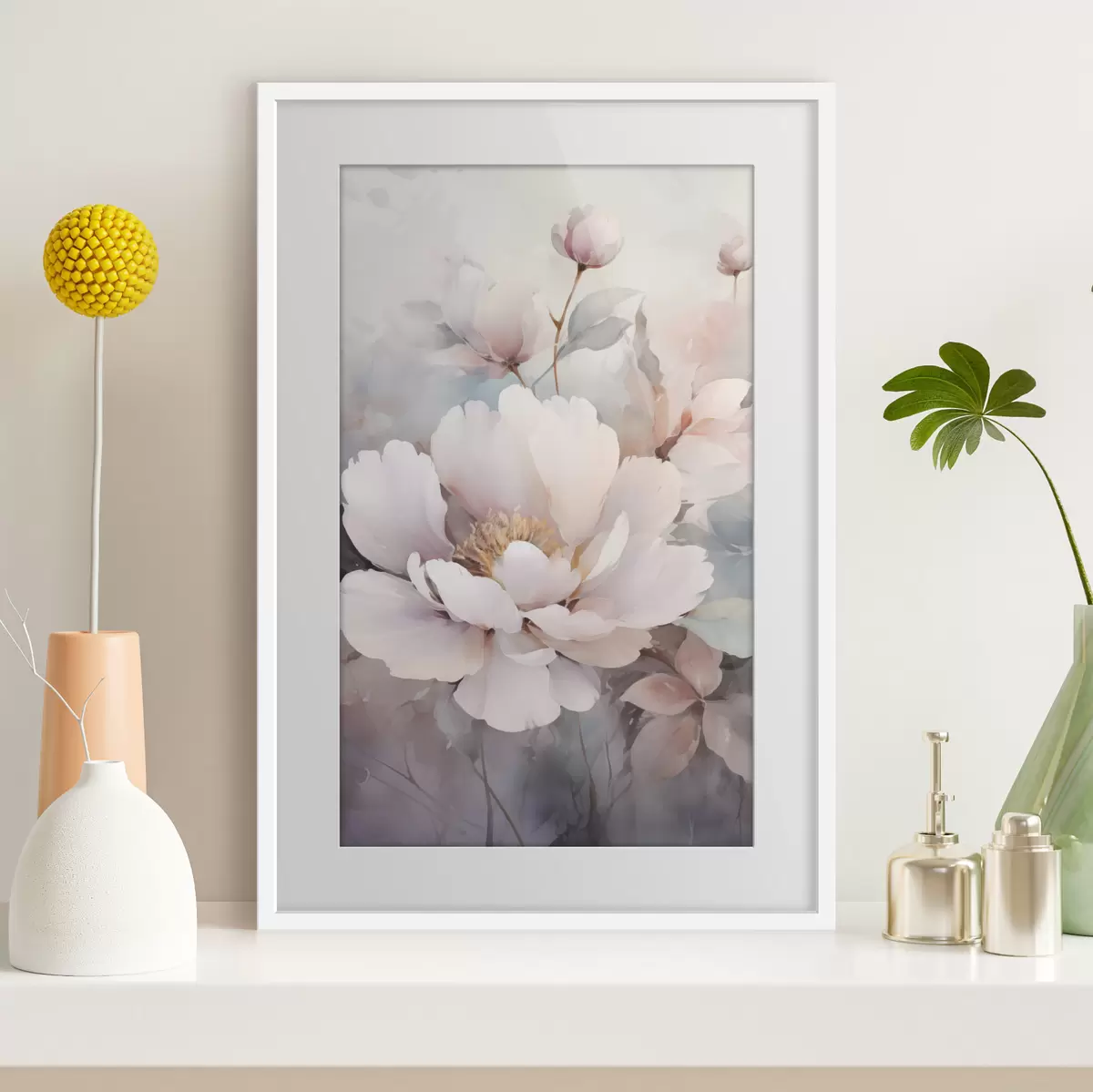 Poster Fleurs aériennes aux teintes claires f49376