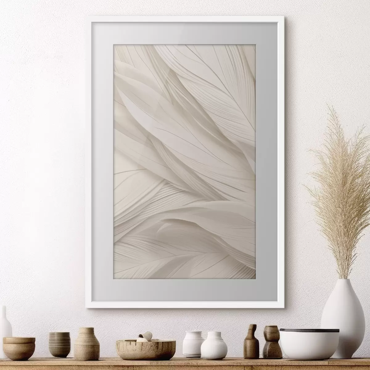 Poster Abstraction texturée dans des nuances de beige f49378