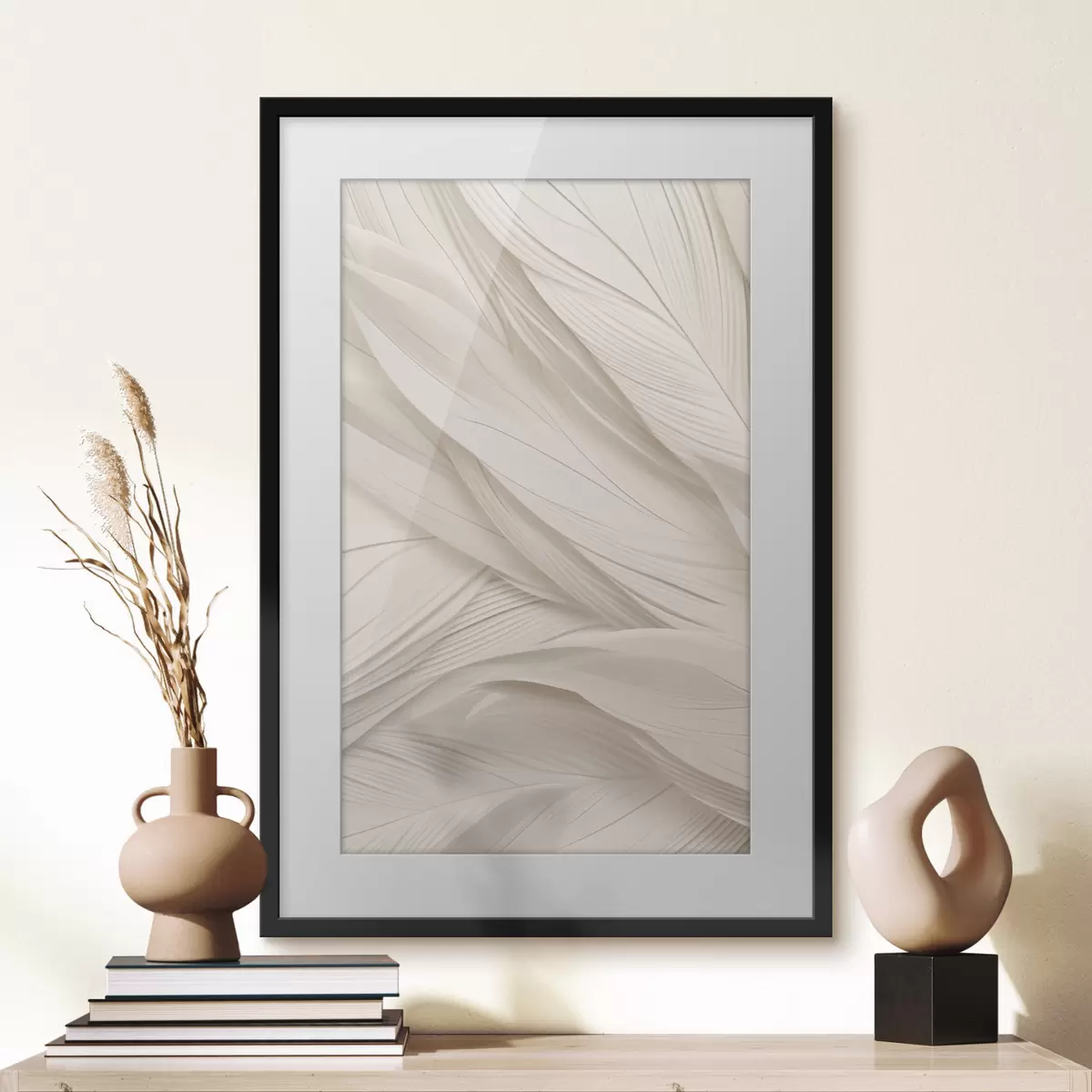 Poster Abstraction texturée dans des nuances de beige f49378