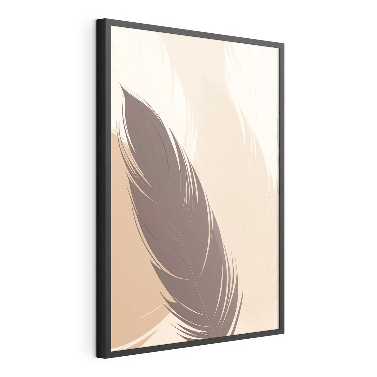 Poster Minimalisme abstrait inspiré des plumes f49382