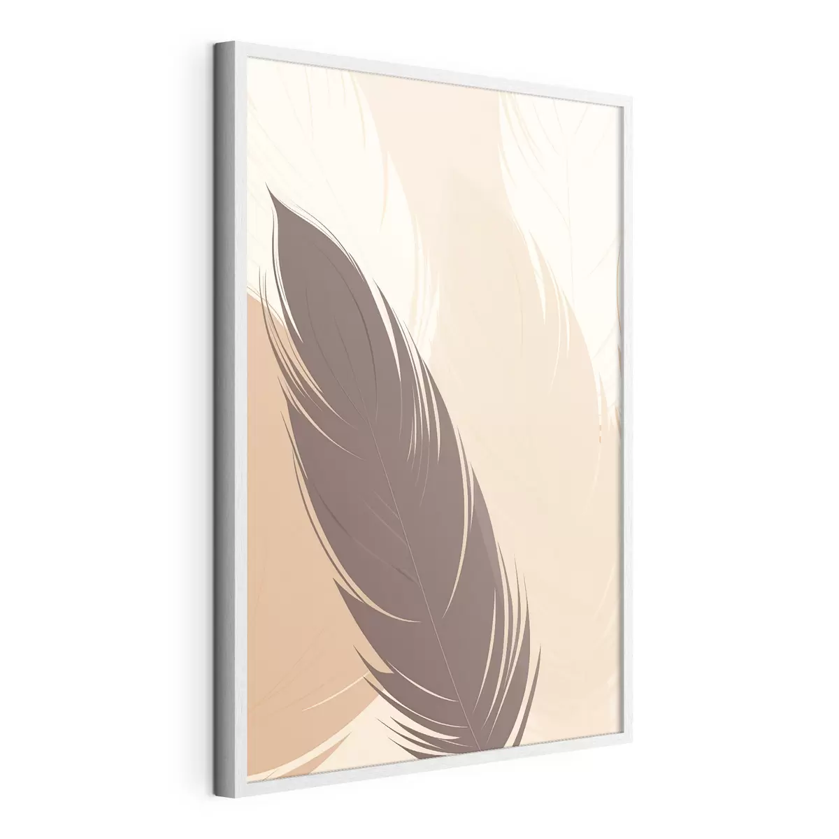 Poster Minimalisme abstrait inspiré des plumes f49382