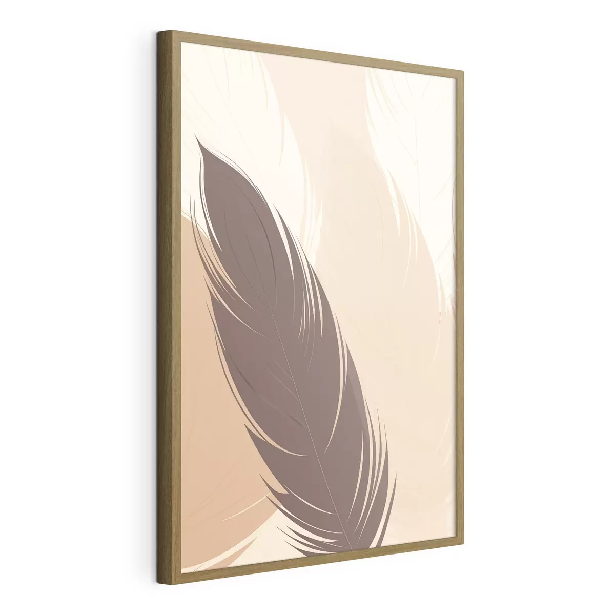 Poster Minimalisme abstrait inspiré des plumes f49382