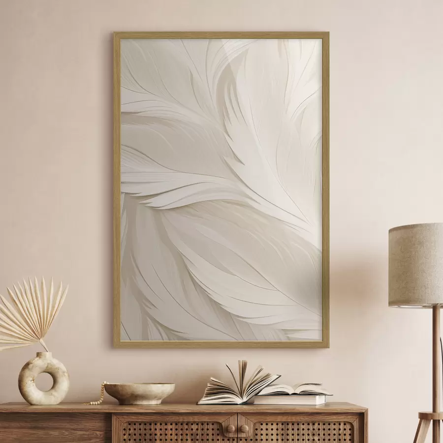 Papier peint Abstraction volumétrique – Lignes beiges f49383