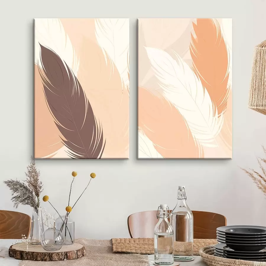 Tableau Plumes décoratives minimalistes m30606