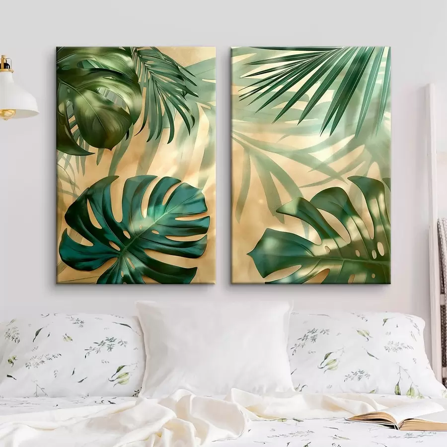 Tableau Feuilles de monstera tropical m30609