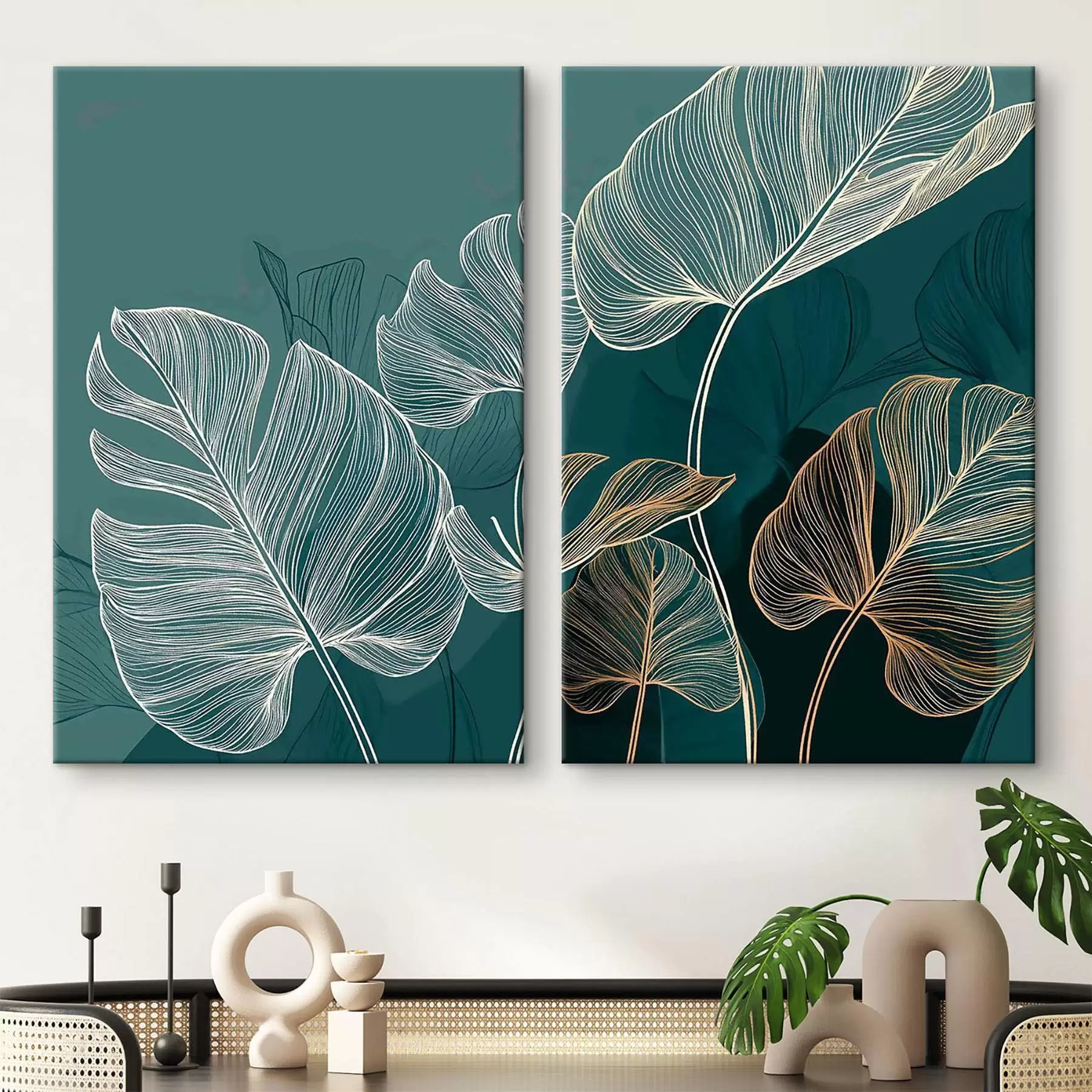 Tableau Feuilles tropicales m30601
