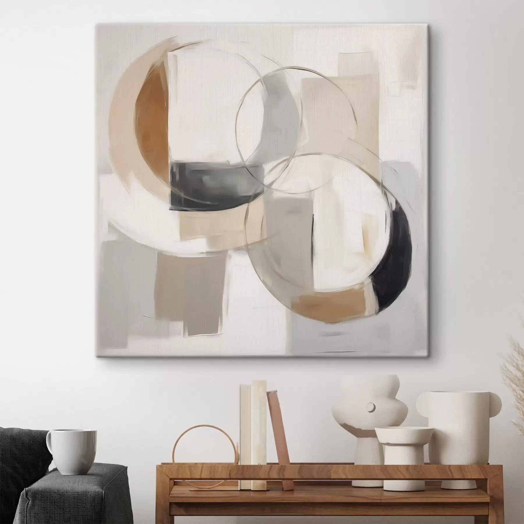 Tableau Abstraction imitation de la peinture s49744
