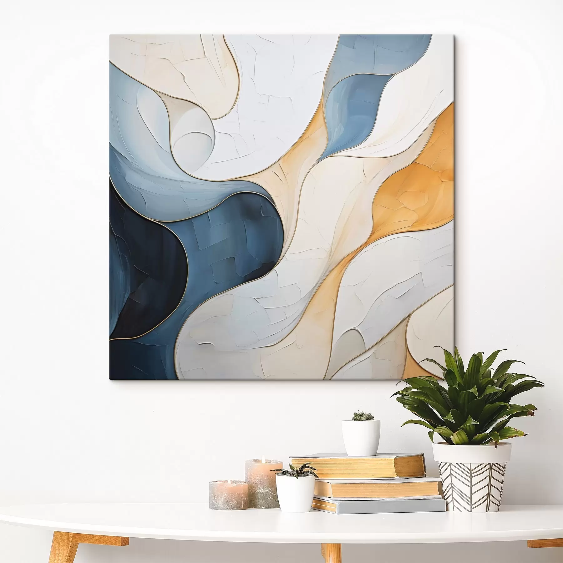 Tableau Motif abstrait, imitation de peinture s49752