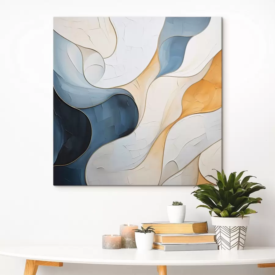 Tableau Motif abstrait, imitation de peinture s49752