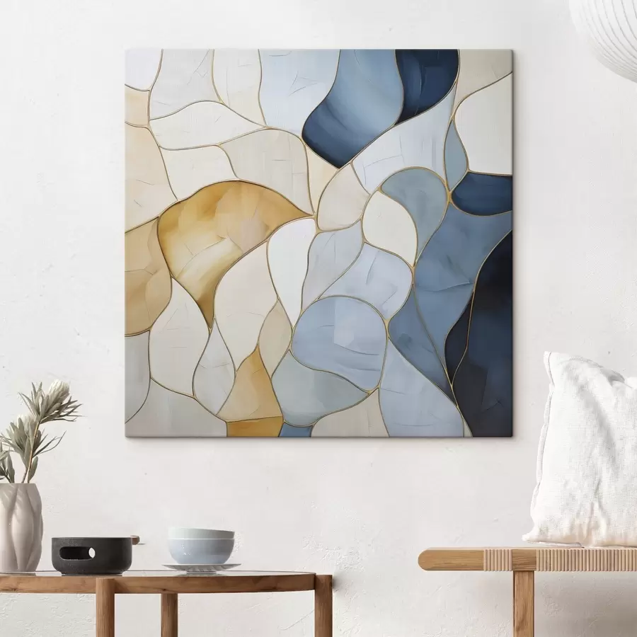 Tableau Motif abstrait, imitation de peinture s49753