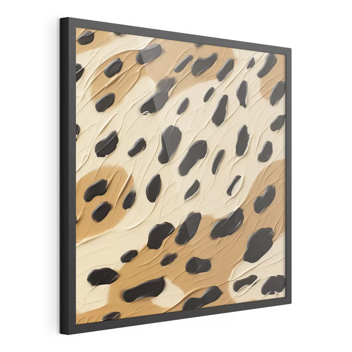 Poster Taches noires sur un fond abstrait, imitation de peinture f49750