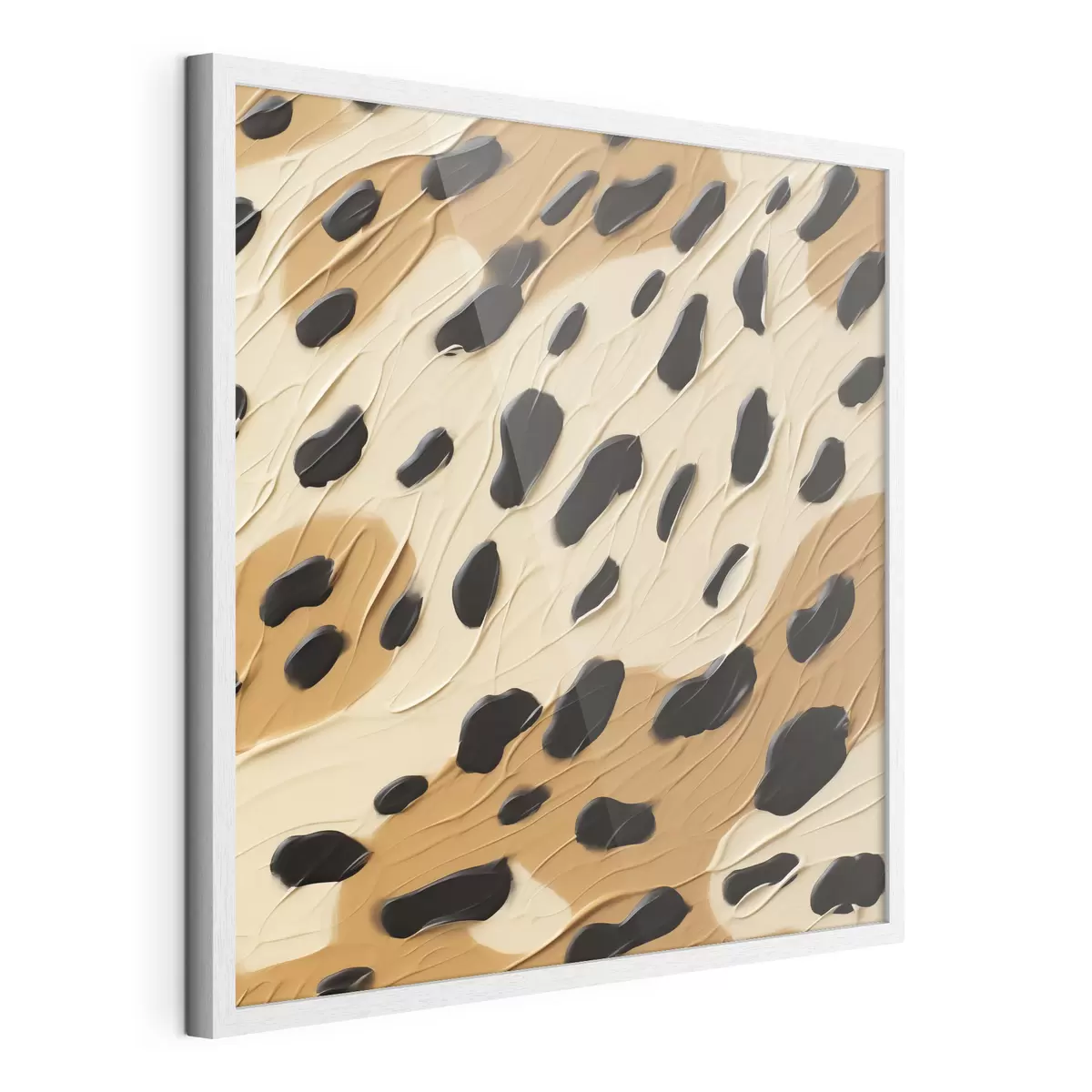 Poster Taches noires sur un fond abstrait, imitation de peinture f49750