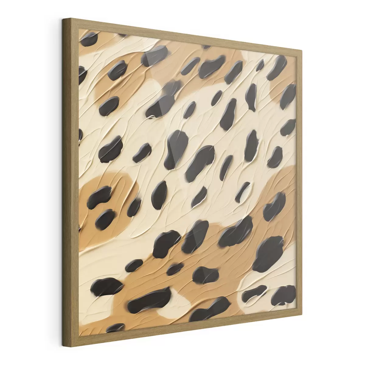 Poster Taches noires sur un fond abstrait, imitation de peinture f49750
