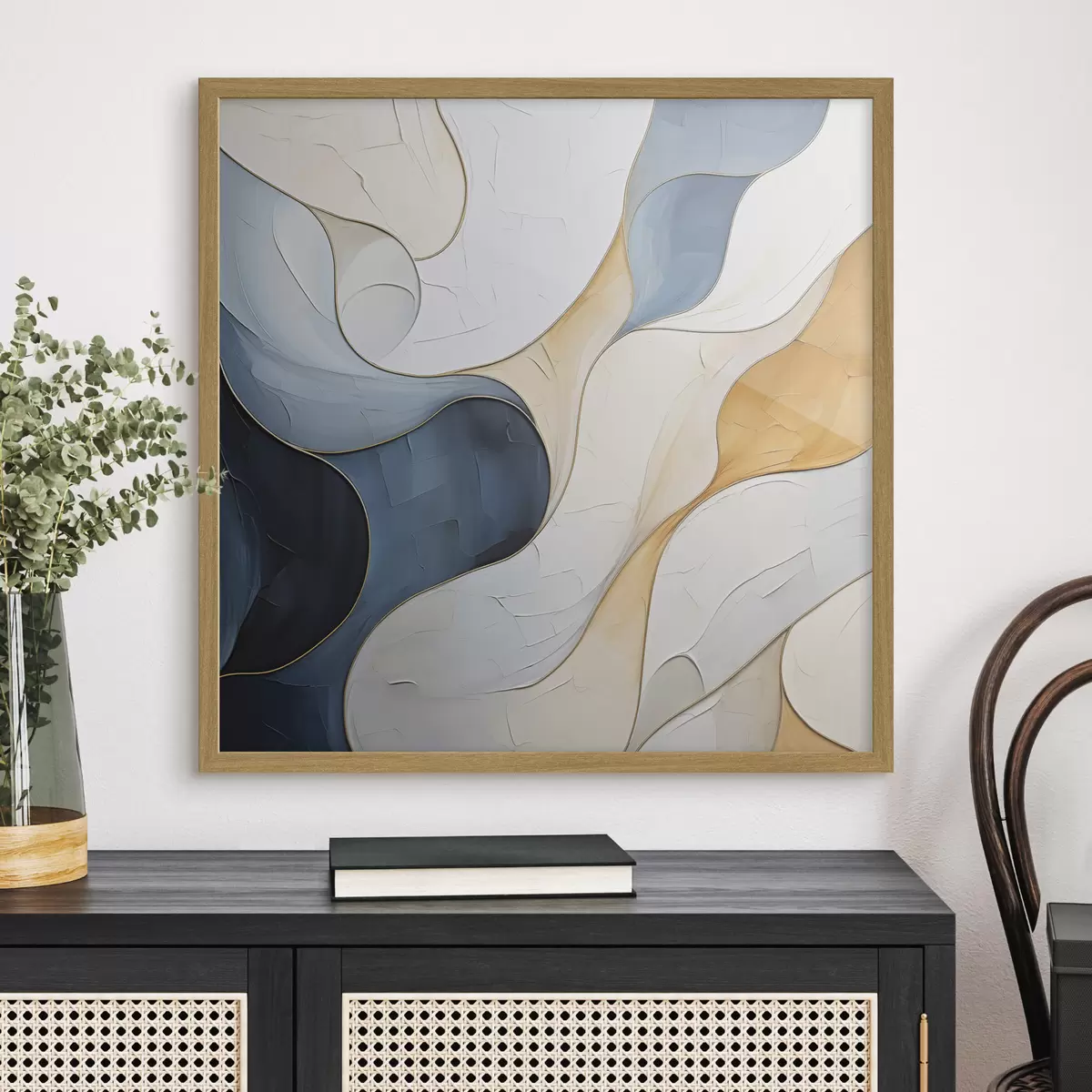 Poster Motif abstrait, imitation de peinture f49752