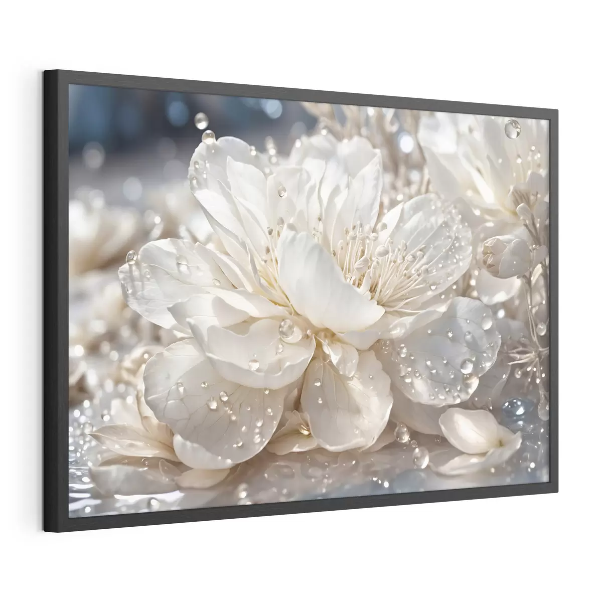 Poster Fleur perlée de rosée f49355
