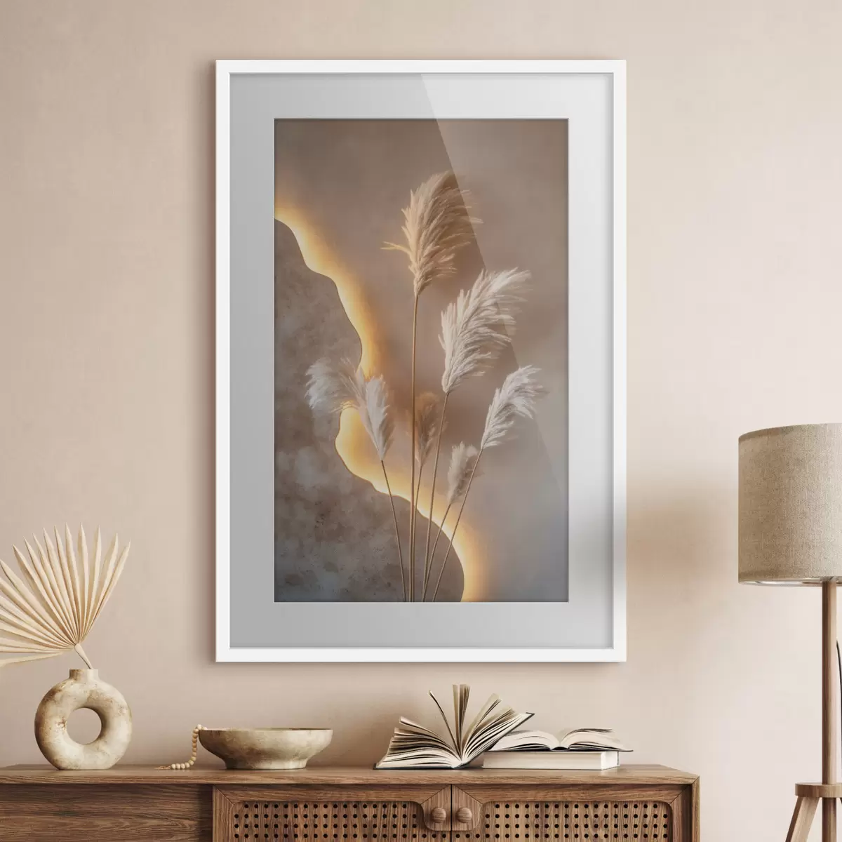 Poster Herbes et lueur f49678