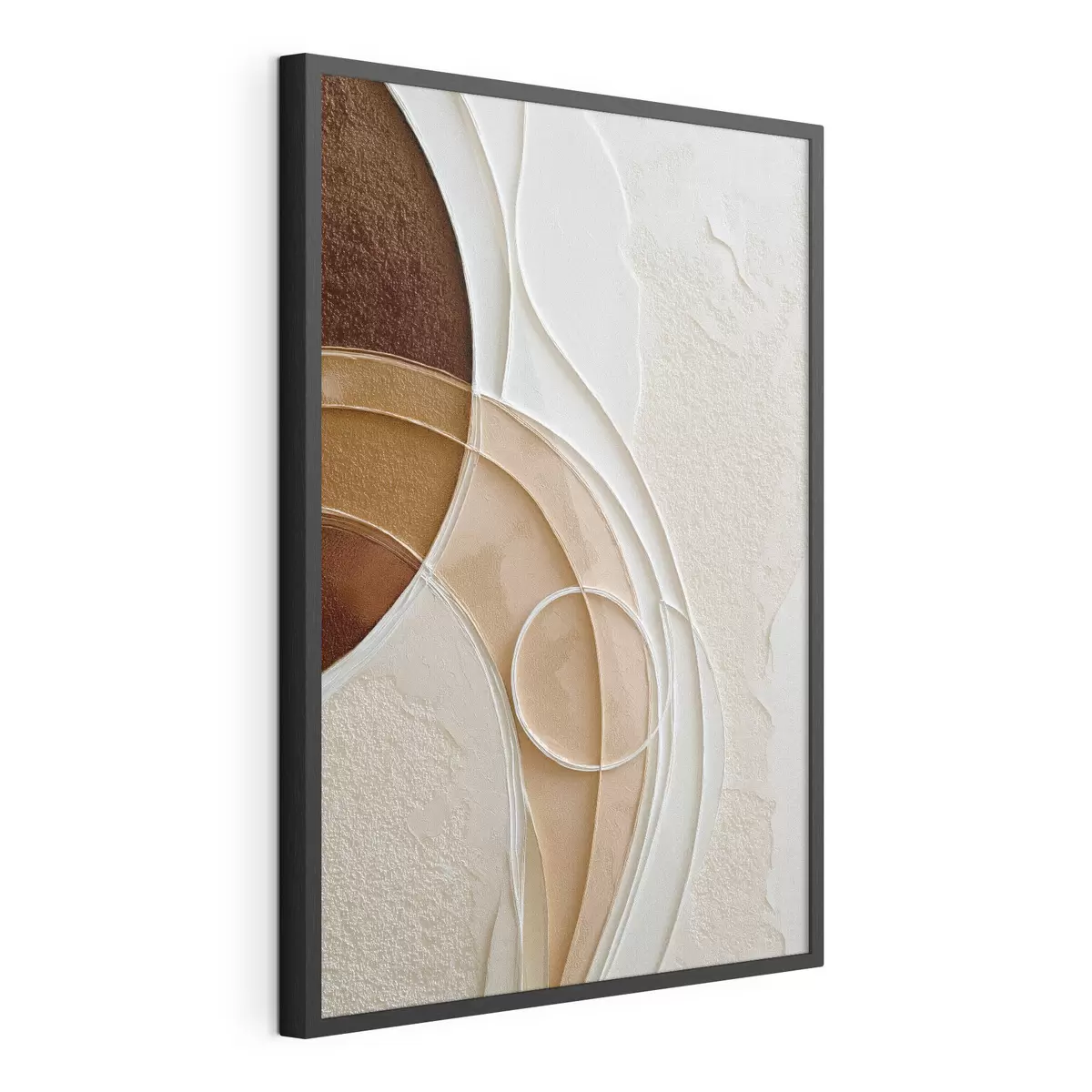 Poster Composition abstraite composée d'arcs et de cercles fluides f49679