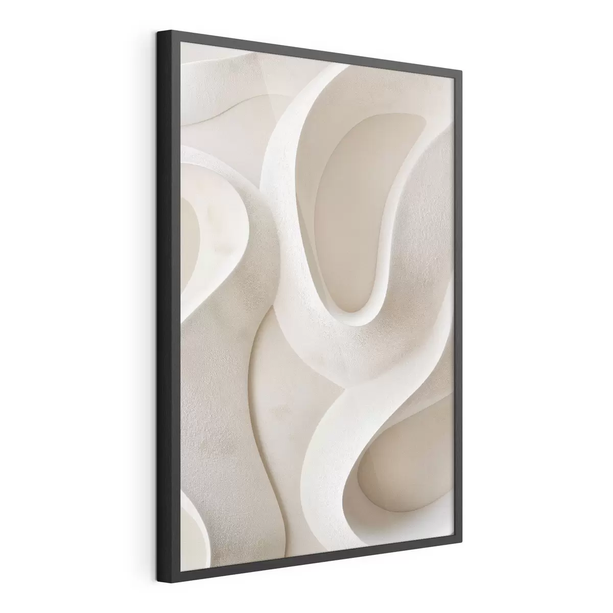 Poster Formes abstraites et fluides dans des tons beige clair f49683