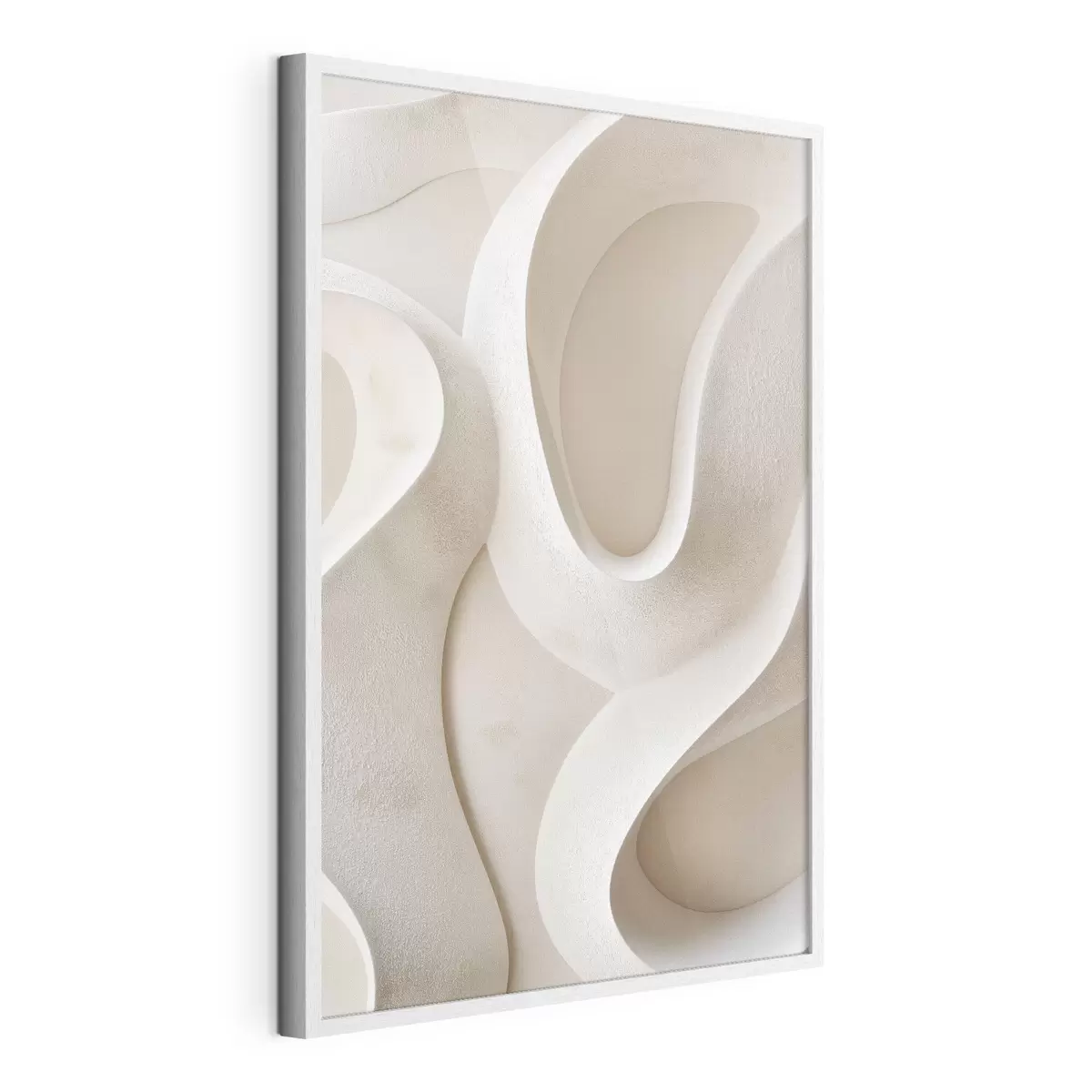 Poster Formes abstraites et fluides dans des tons beige clair f49683