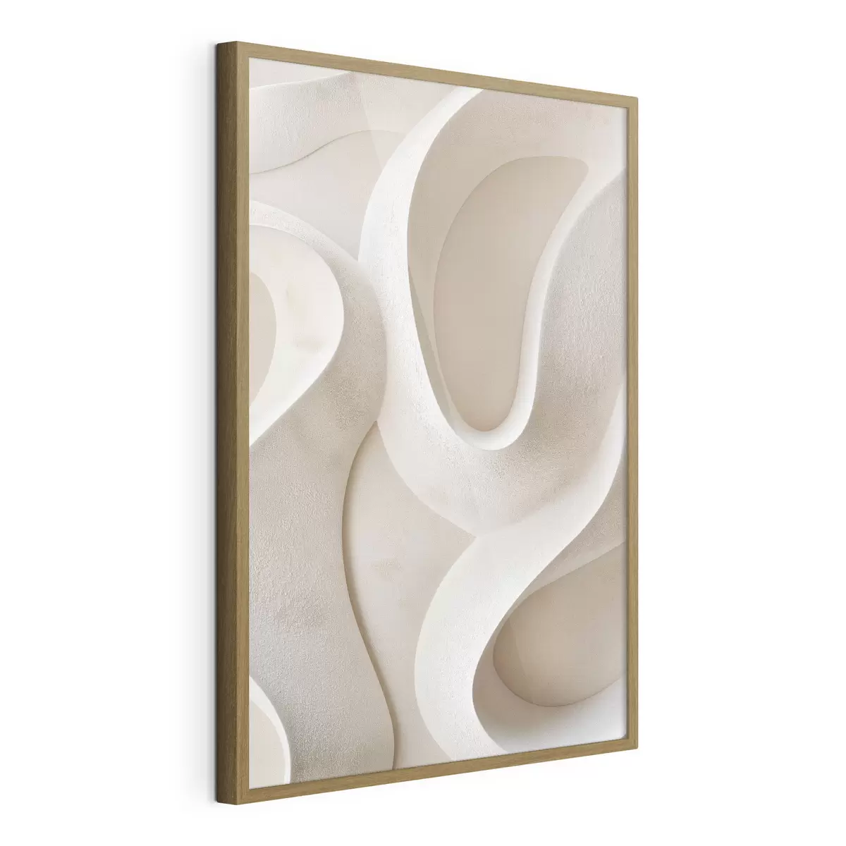 Poster Formes abstraites et fluides dans des tons beige clair f49683