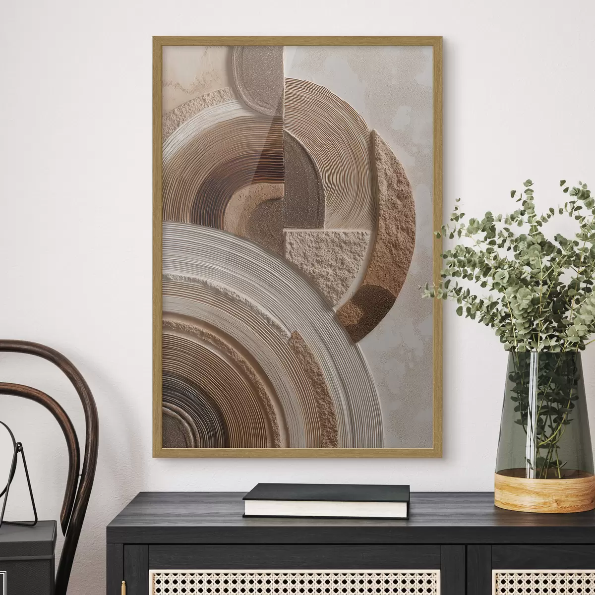 Poster Cercles abstraits aux textures variées f49685