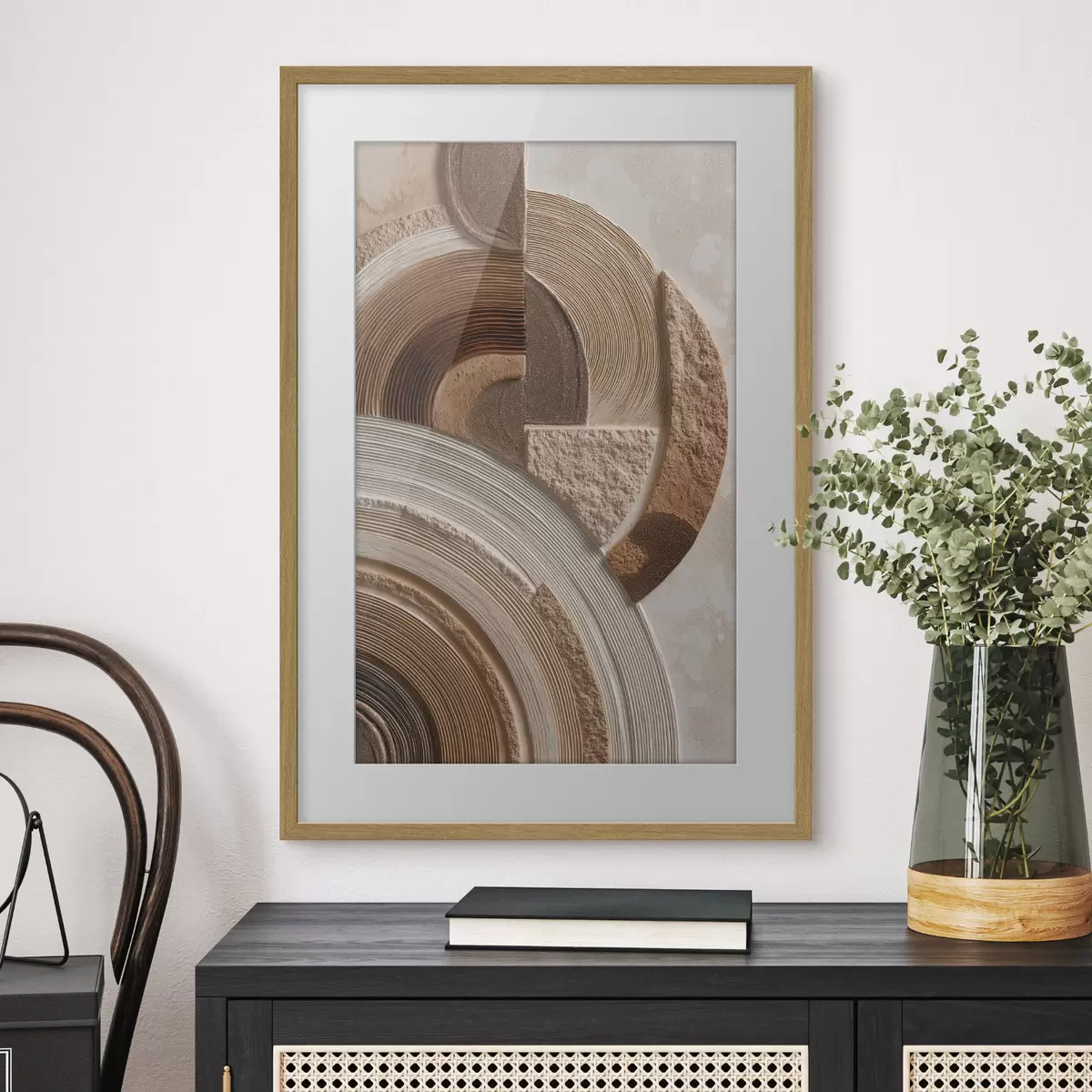 Poster Cercles abstraits aux textures variées f49685