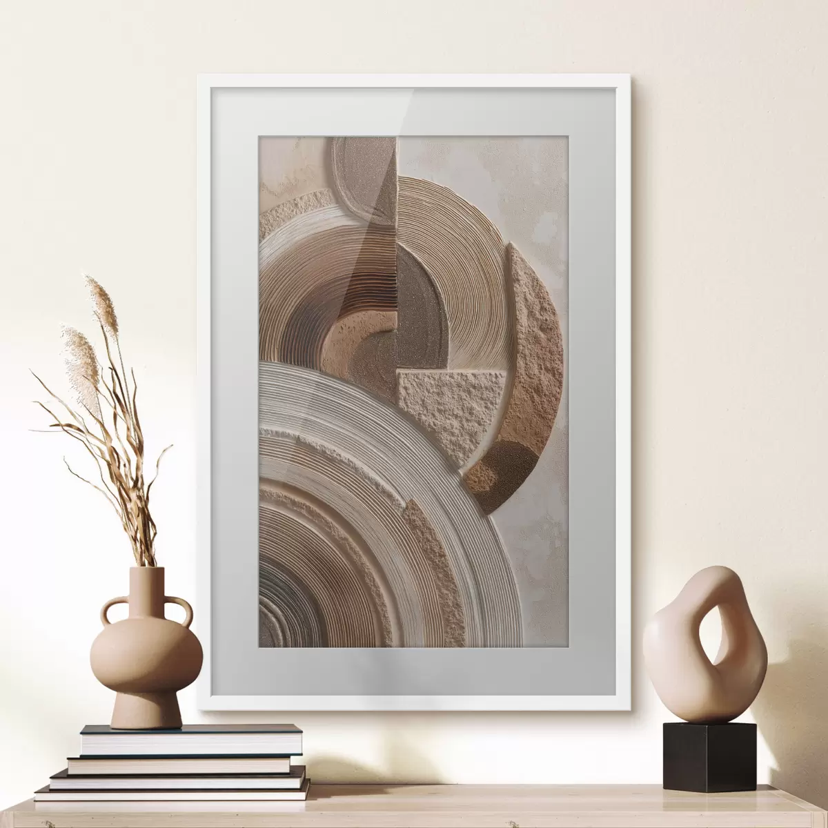 Poster Cercles abstraits aux textures variées f49685