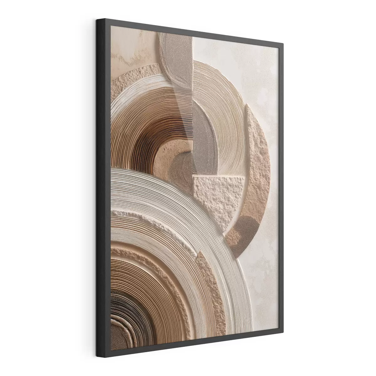 Poster Cercles abstraits aux textures variées f49685