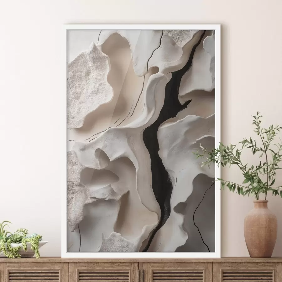 Papier peint Relief abstrait aux formes organiques légères f49687