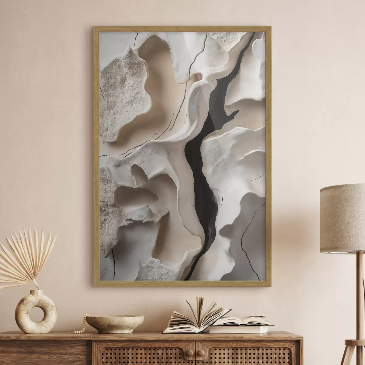 Poster Relief abstrait aux formes organiques légères f49687