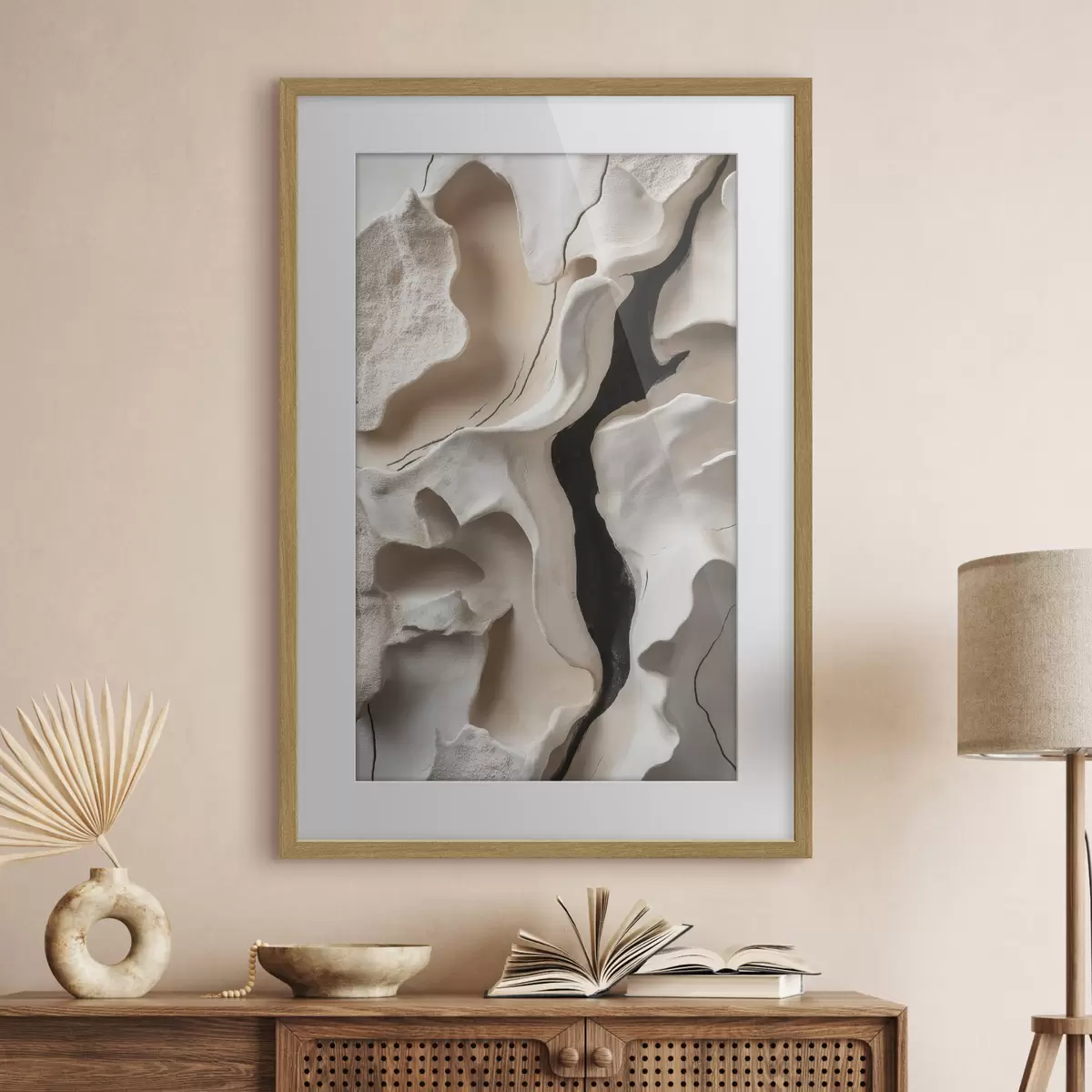 Poster Relief abstrait aux formes organiques légères f49687