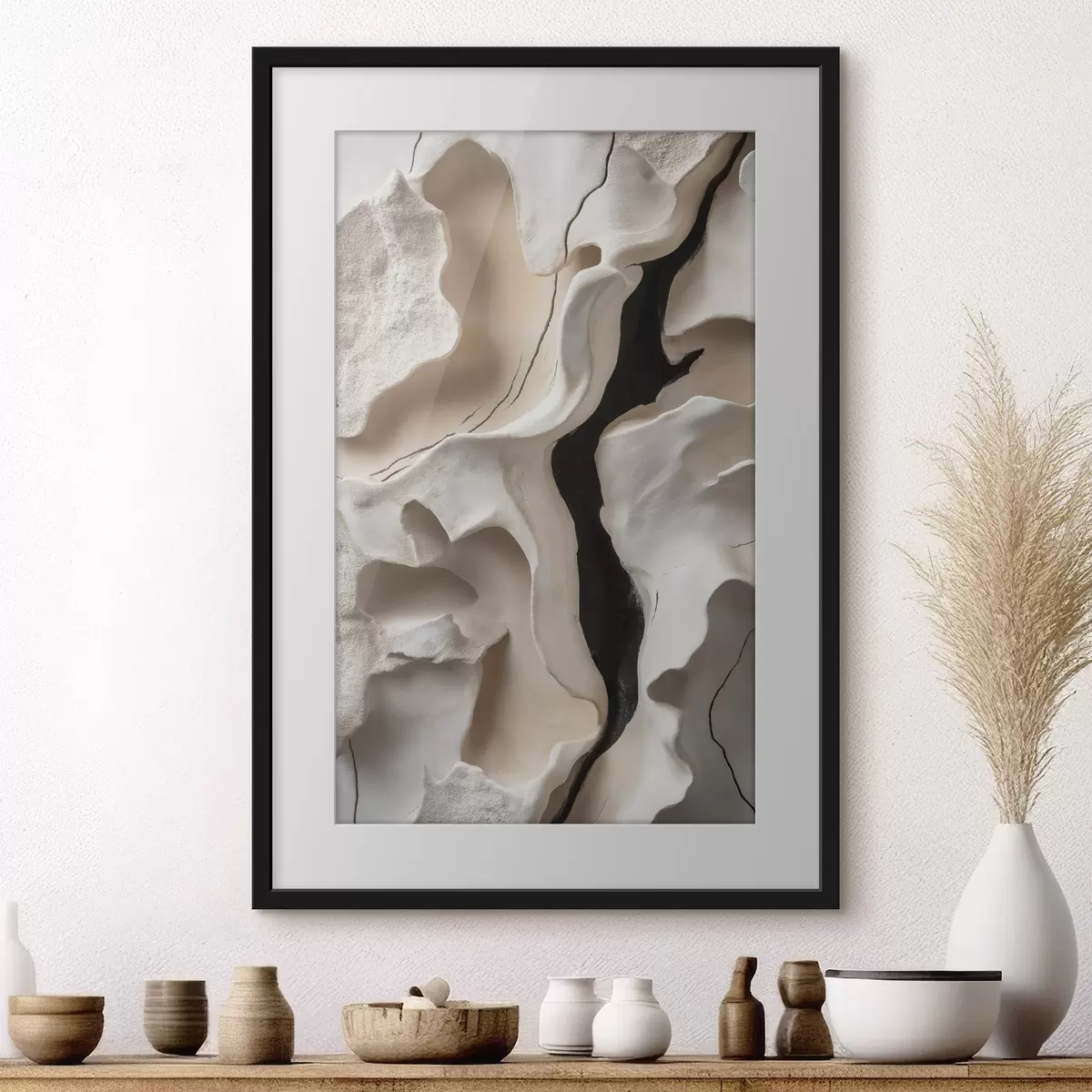 Poster Relief abstrait aux formes organiques légères f49687