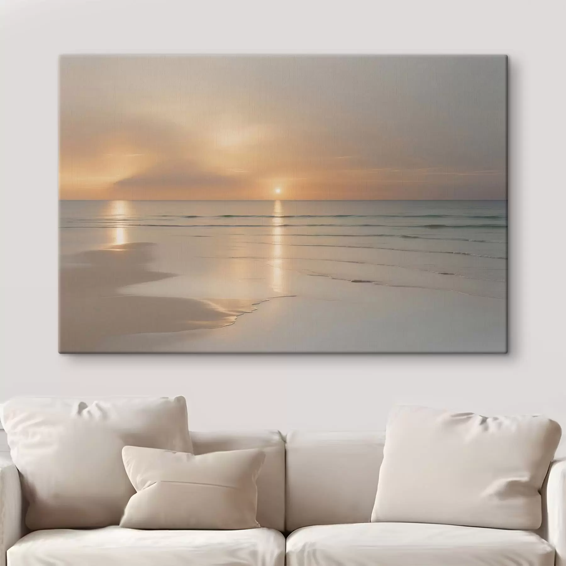 Tableau Un rivage paisible au lever du soleil s49357