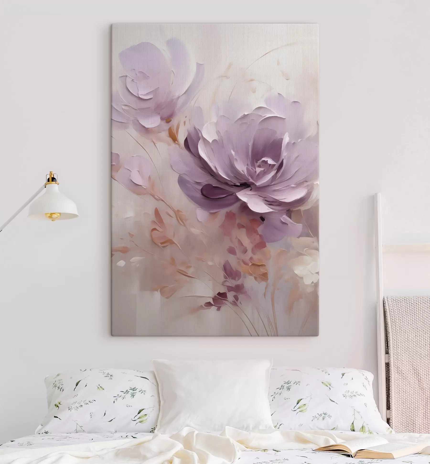 Tableau Aquarelle représentant une pivoine lilas s49734