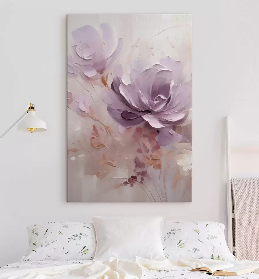 Tableau Aquarelle représentant une pivoine lilas s49734