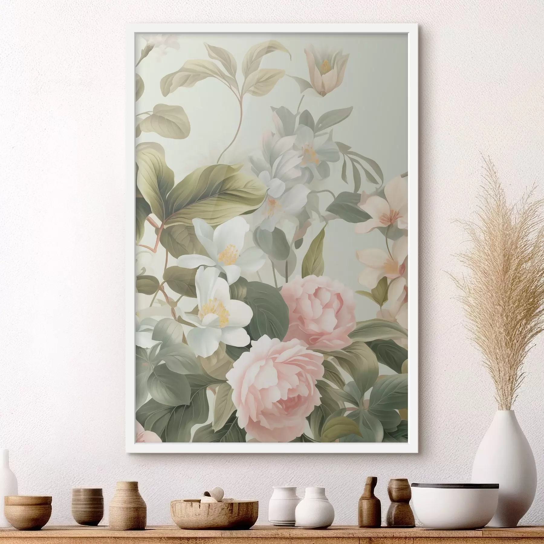 Papier peint Roses de jardin délicates f49732