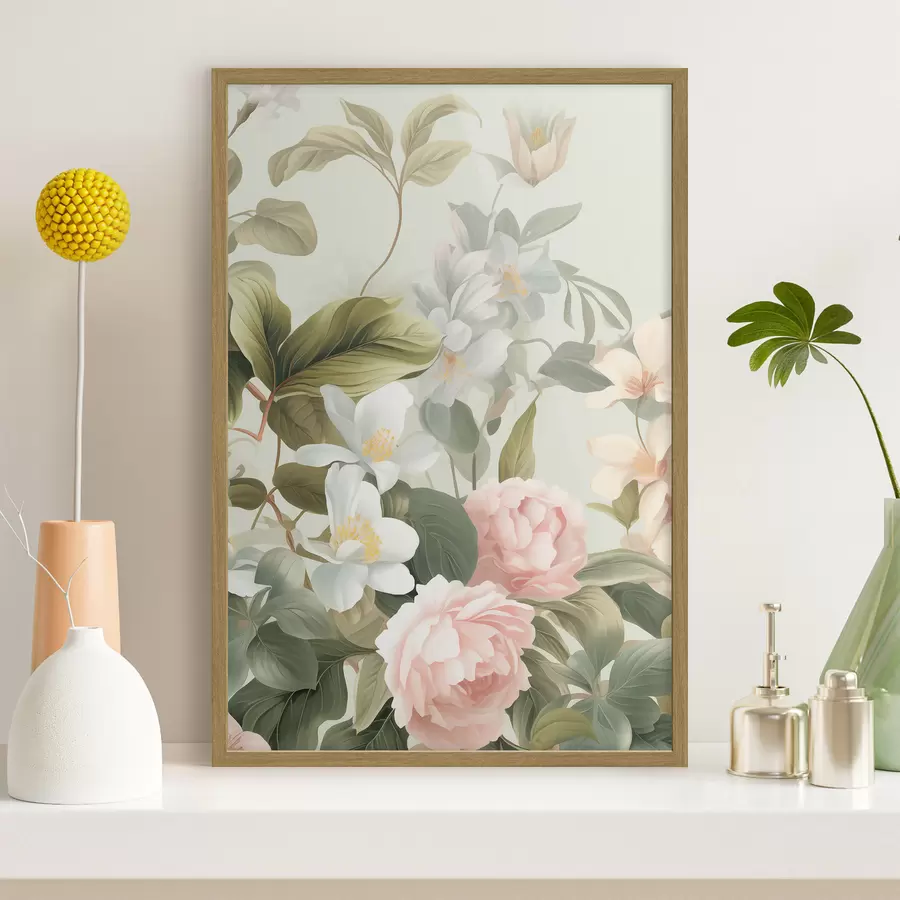 Papier peint Roses de jardin délicates f49732