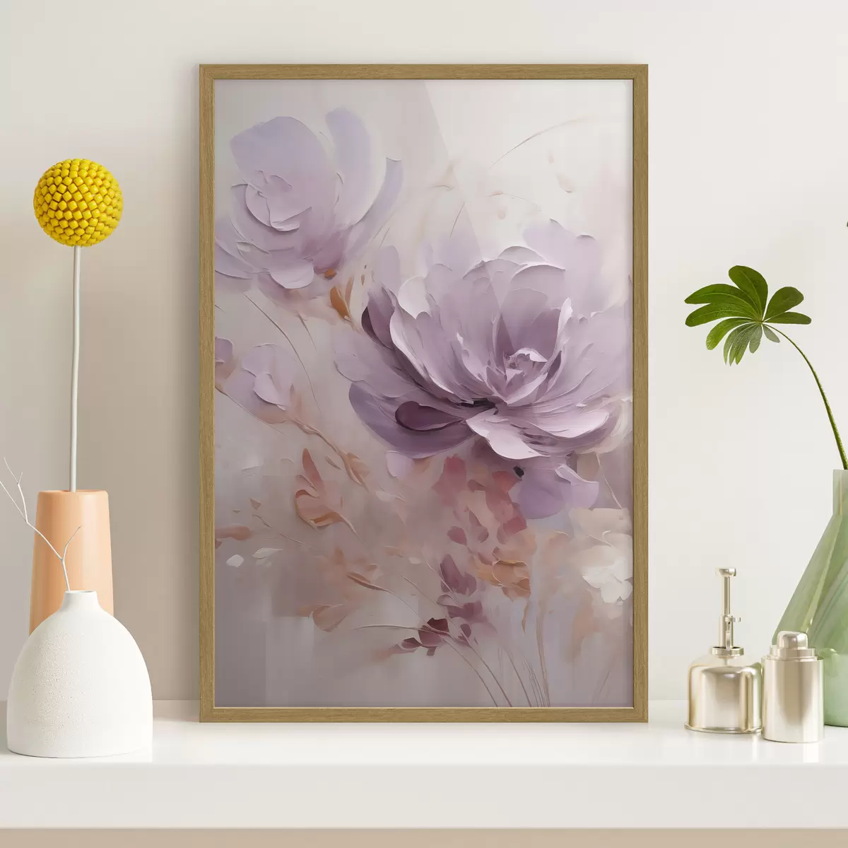 Poster Aquarelle représentant une pivoine lilas f49734