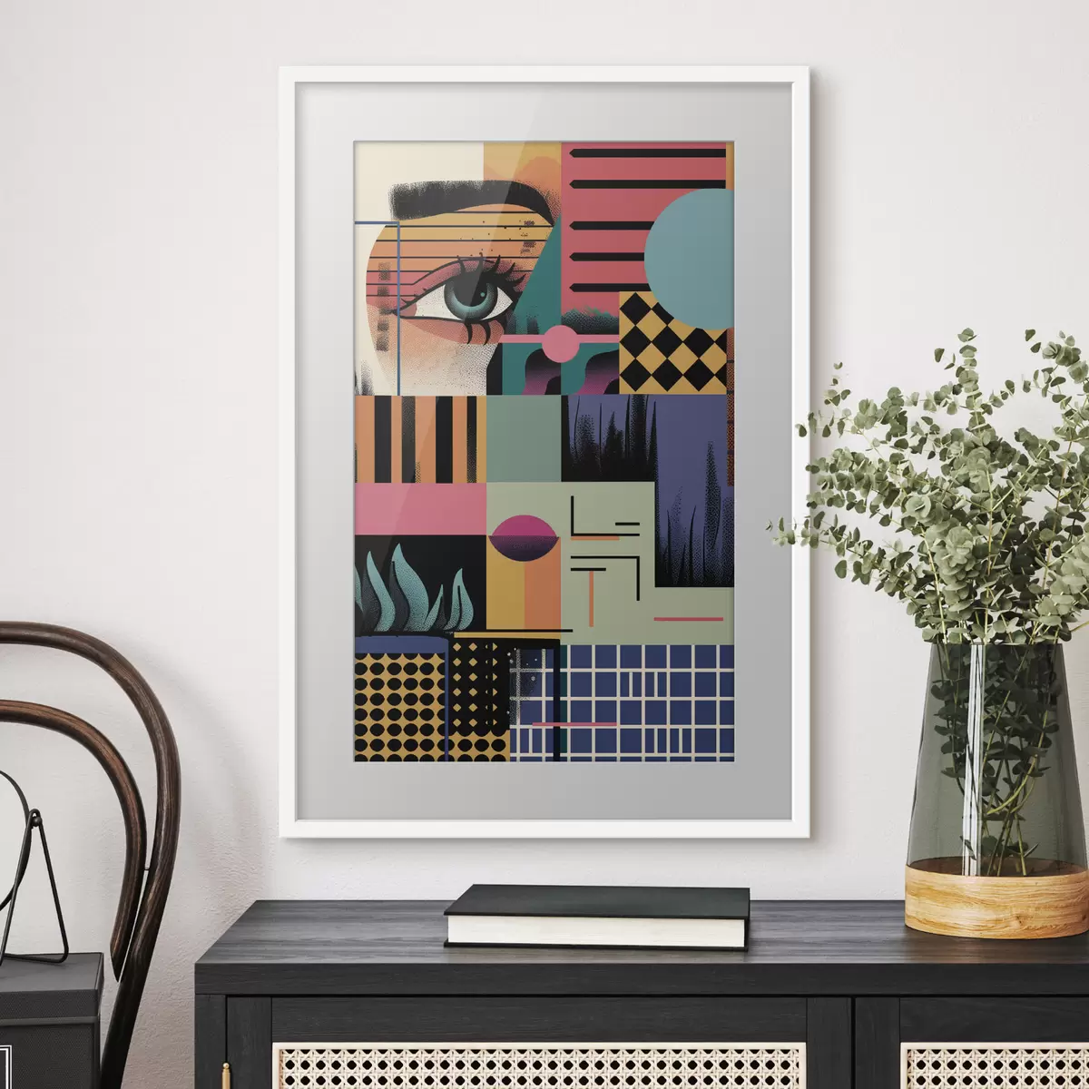 Poster Art pop abstrait géométrique f49739