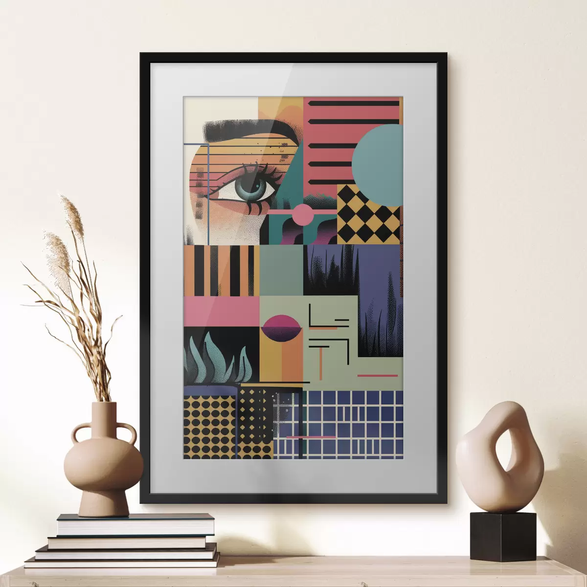 Poster Art pop abstrait géométrique f49739