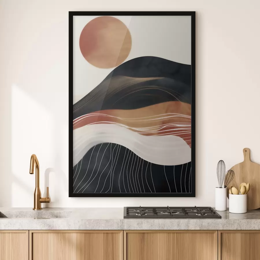 Papier peint Paysage abstrait avec le soleil f49741