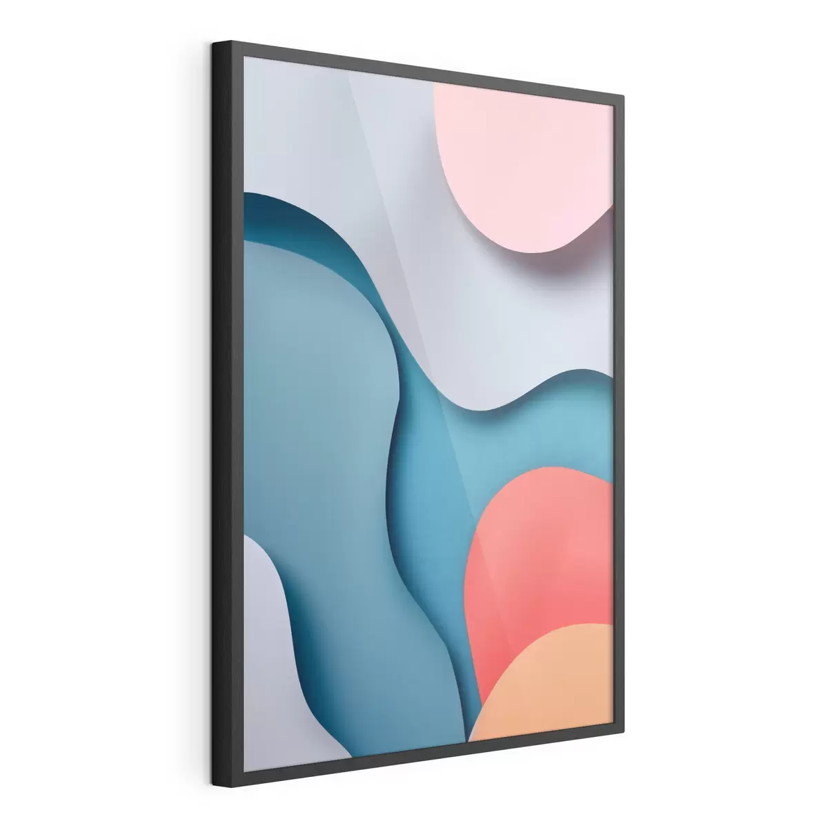Poster Abstraction volumétrique dans les tons bleus f49742