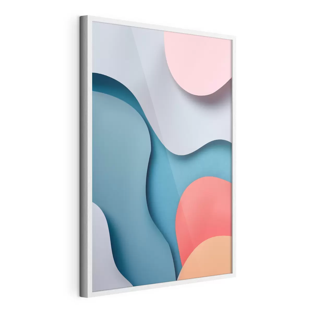 Poster Abstraction volumétrique dans les tons bleus f49742