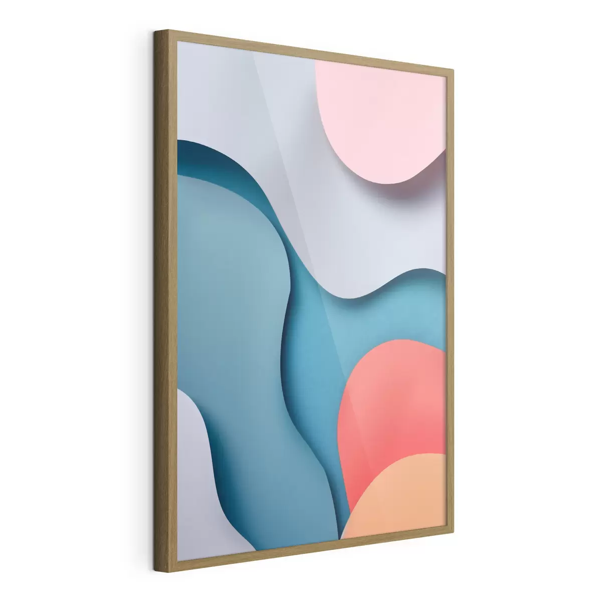 Poster Abstraction volumétrique dans les tons bleus f49742