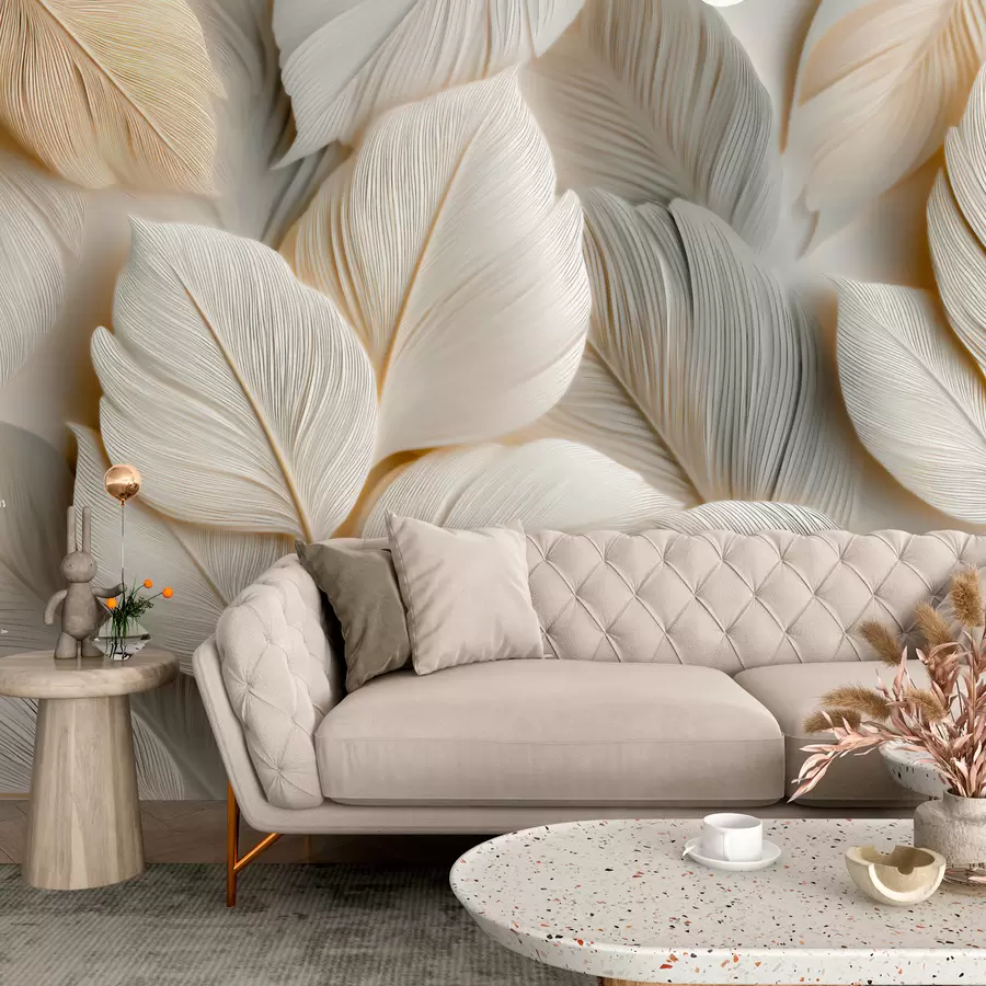 Papier peint Feuilles pointues w05747
