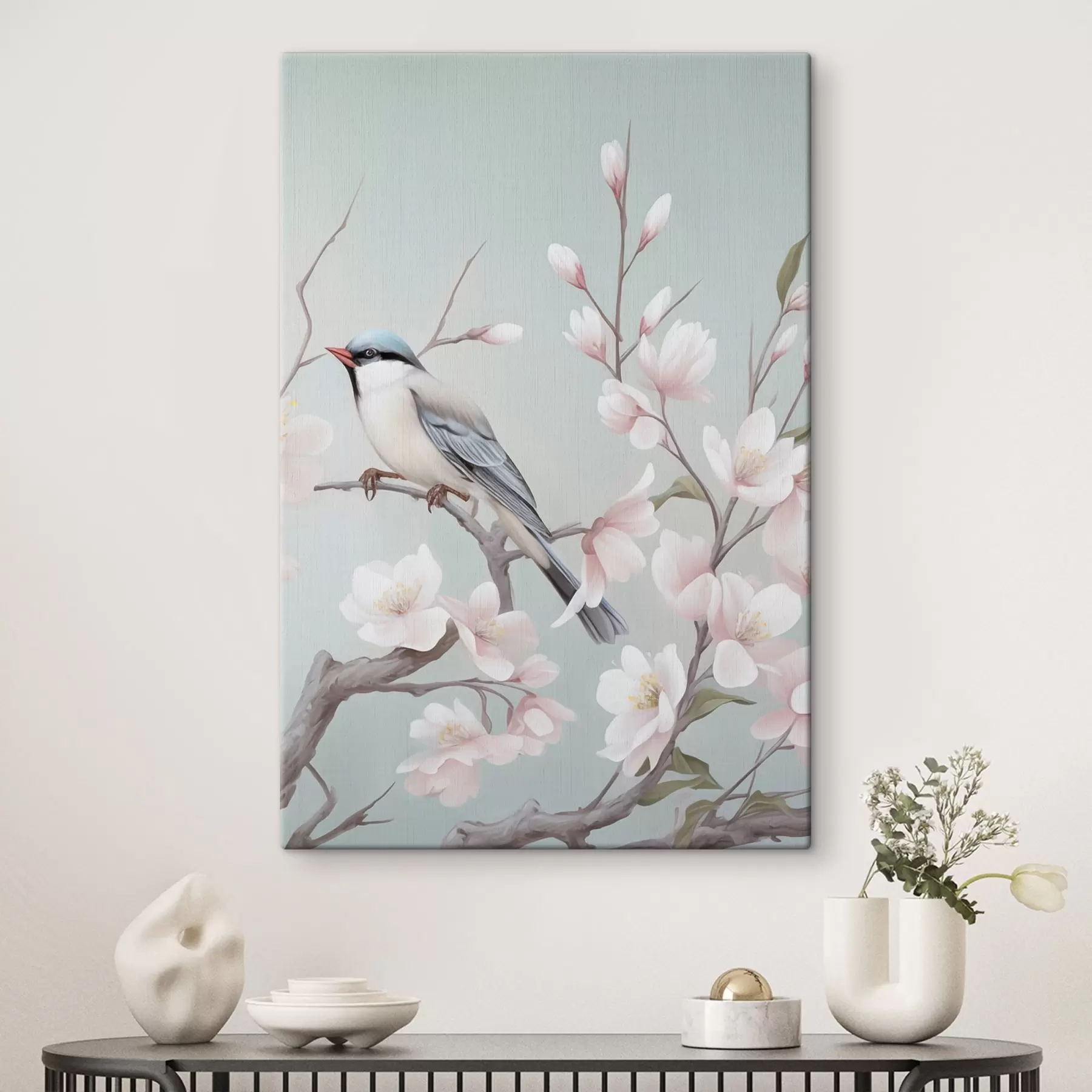 Tableau Fleurs de cerisier en pleine floraison, aquarelle s49551