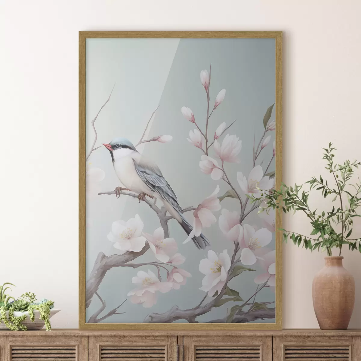 Poster Fleurs de cerisier en pleine floraison, aquarelle f49551