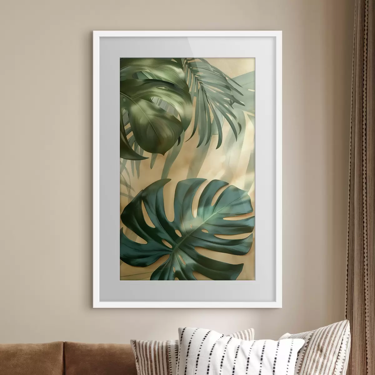 Poster Monstera et feuillages tropicaux f49552