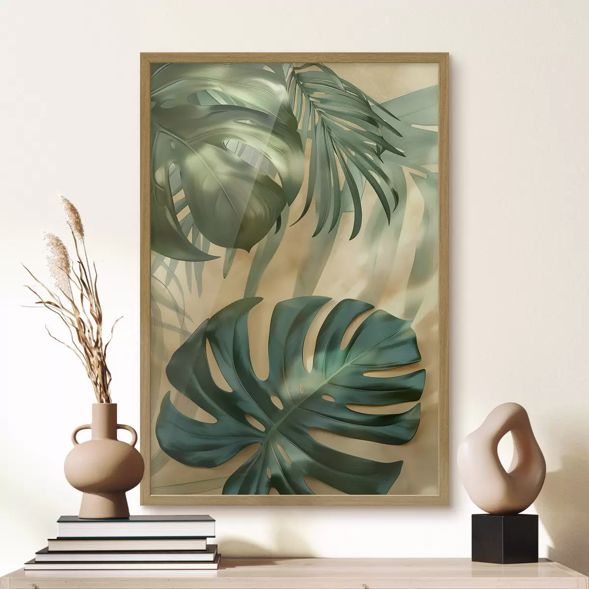 Poster Monstera et feuillages tropicaux f49552